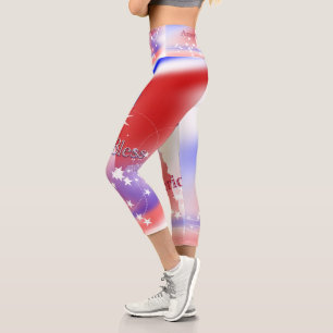 God Bless America Freedom Capri Leggings