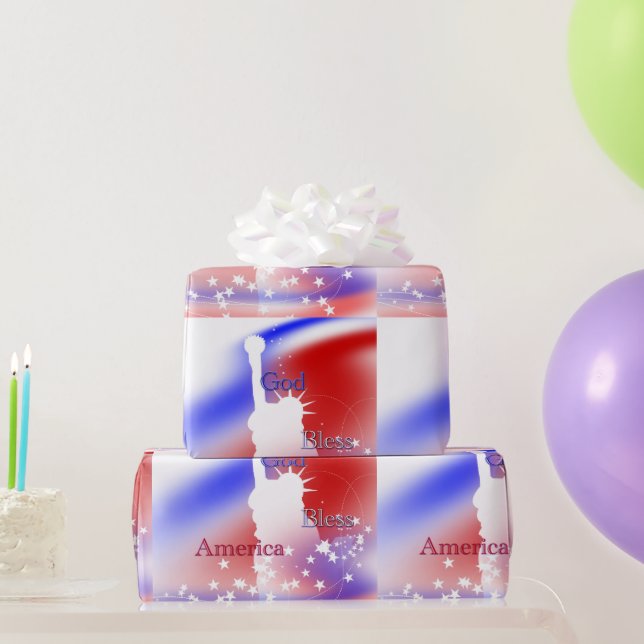 God Bless America Freedom Wrapping Paper (Party Gifts)