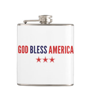 God Bless America Hip Flask
