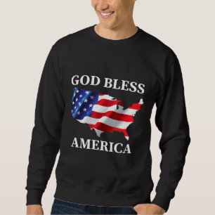 God Bless America Holiday Patriotic Sweatshirt