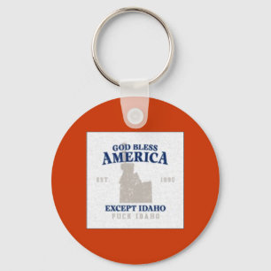God bless america keychain` key ring