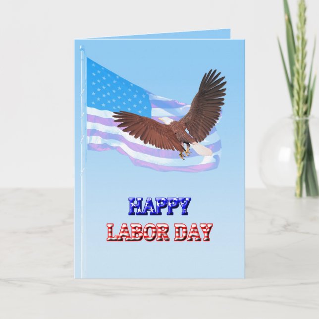 God Bless America Labour Day card (Front)