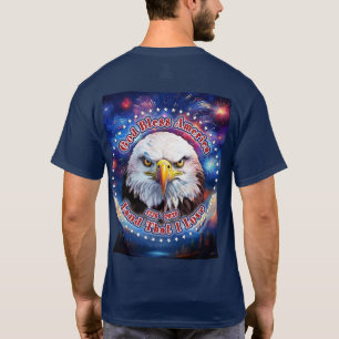 God Bless America Land That Brown Eagle Firework M T-Shirt