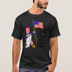 God Bless America Land That I Love   America Flag  T-Shirt