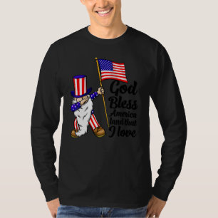 God Bless America Land That I Love America Flag T-Shirt