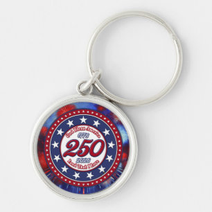 God Bless America Land That I Love Graphic FireRWB Key Ring