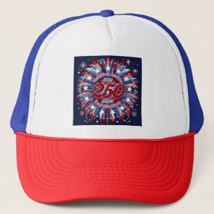 God Bless America Land That I Love Graphic Firewor Trucker Hat
