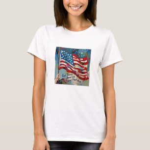 God Bless America Land That I Love Patriotic Art T-Shirt
