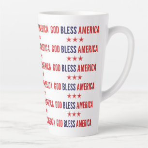 God Bless America Latte Mug