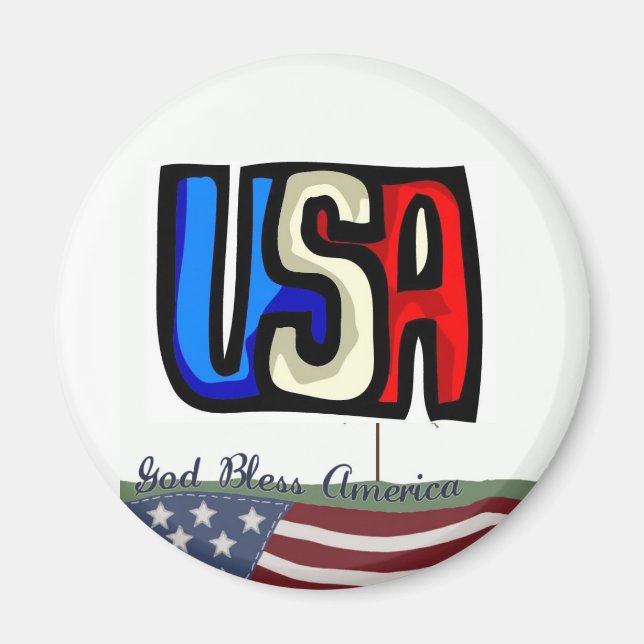 God Bless America Magnet (Front)