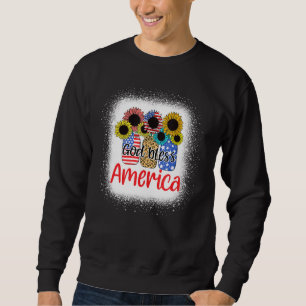 God Bless America Mason Jar 4th Of July Christian  Sweatshirt