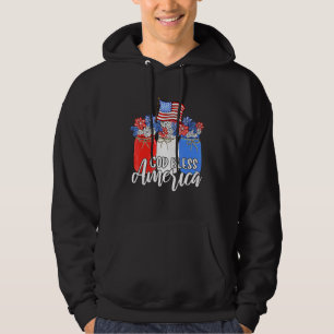 God Bless America Mason Jar Christian Hoodie