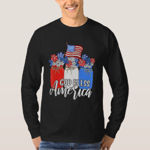 God Bless America Mason Jar Christian T-Shirt