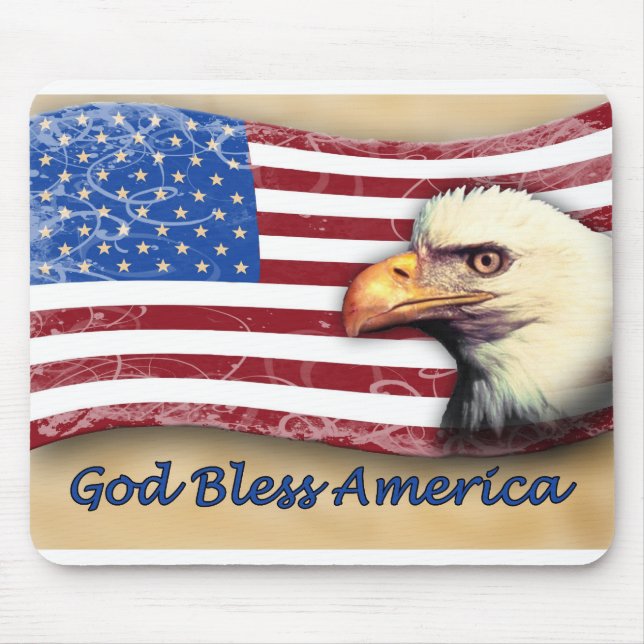 God Bless America Mouse Pad (Front)