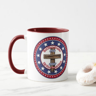 God Bless America My Home Sweet Home Rugged Cross Mug