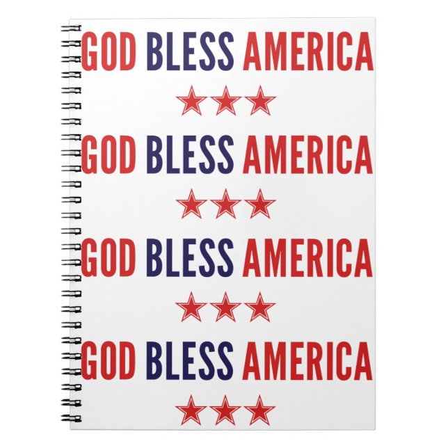 God Bless America Notebook (Front)