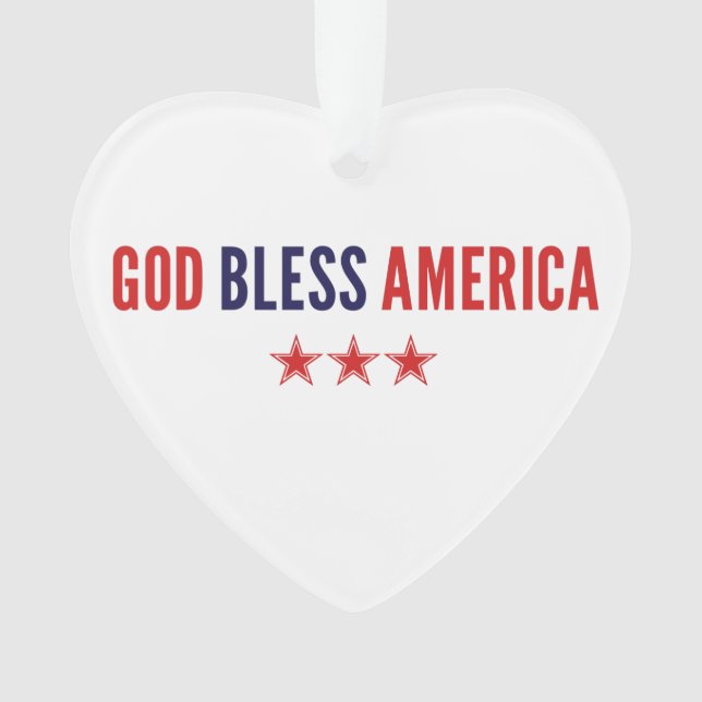 God Bless America Ornament (Front)