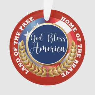 God Bless America Ornament