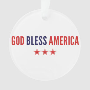 God Bless America Ornament