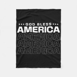 God Bless America Patriotic 4th Of July For Memori Fleece Blanket