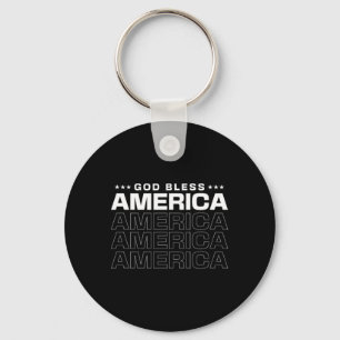 God Bless America Patriotic 4th Of July For Memori Key Ring