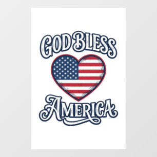 God Bless America Patriotic Heart Shirt Design_1
