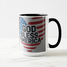 God Bless America patriotic mug