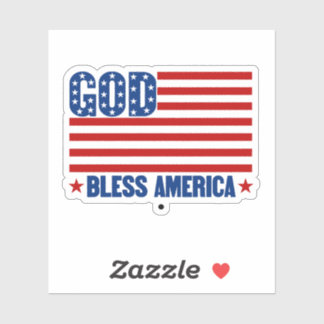 God Bless America Patriotic US Flag Stars