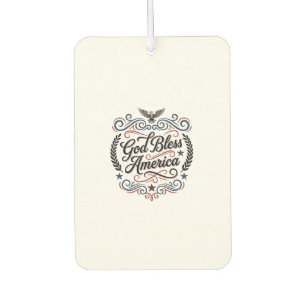 God Bless America Patriotic Vintage Eagle T-Shirt Car Air Freshener