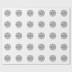 God Bless America Patriotic Vintage Eagle T-Shirt Wrapping Paper