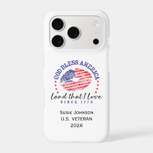 God Bless America - Personalised Phone Case (Back)