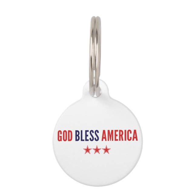 God Bless America Pet Tag (Front)
