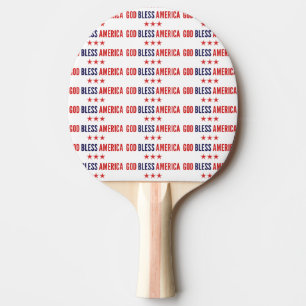 God Bless America Ping Pong Paddle