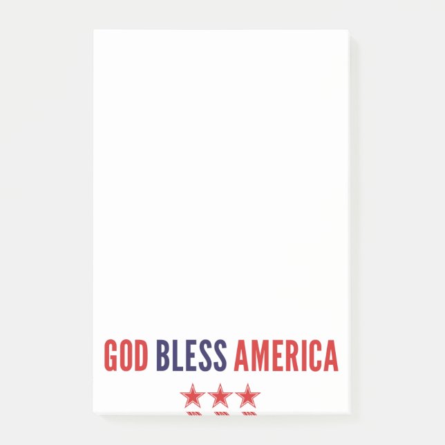 God Bless America Post-it Notes (Front)