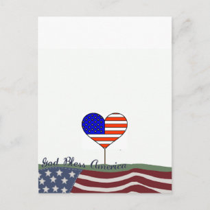 God Bless America Postcard