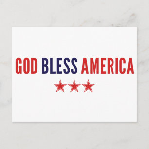 God Bless America Postcard