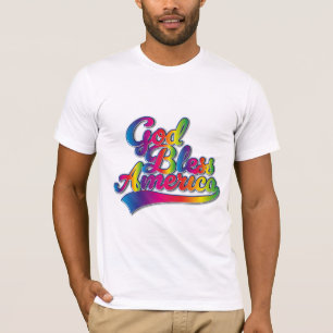 God Bless America Rainbow logo T-Shirt