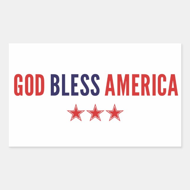 God Bless America Rectangular Sticker (Front)