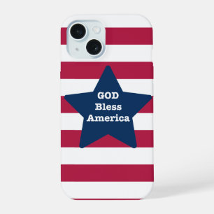 God Bless America Red White And Blue iPhone 15 Case