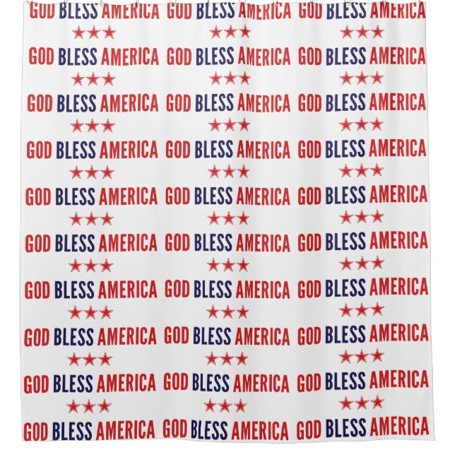 God Bless America Shower Curtain (Front)