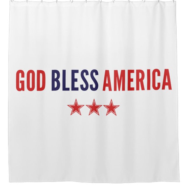 God Bless America Shower Curtain (Front)