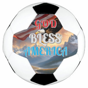 GOD BLESS AMERICA SOCCER BALL