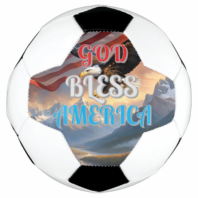 GOD BLESS AMERICA SOCCER BALL (Front)