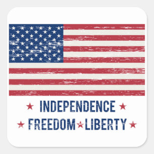 God Bless America Square Sticker