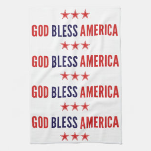 God Bless America Tea Towel