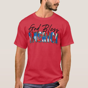 God Bless America Tie Dye Leopard Christian 4th Of T-Shirt