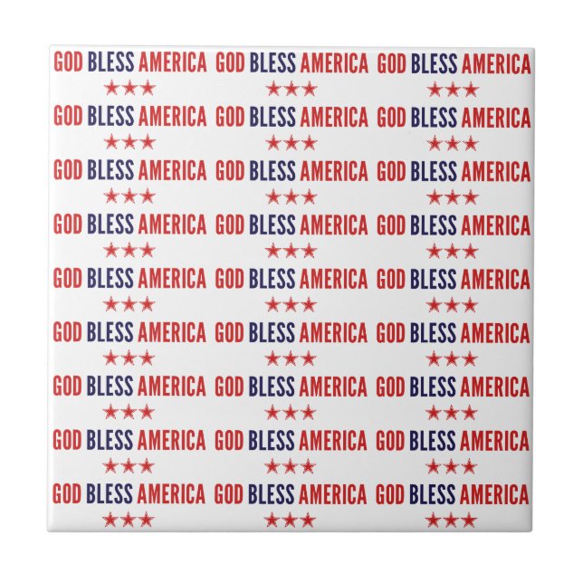 God Bless America Tile (Front)