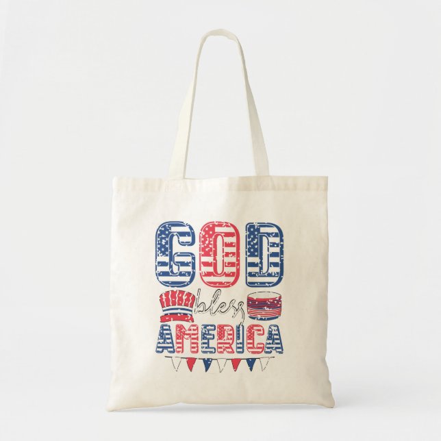 God Bless America Tote Bag (Front)