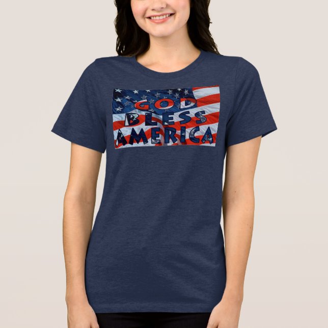 God Bless America Tri-Blend Shirt (Front)