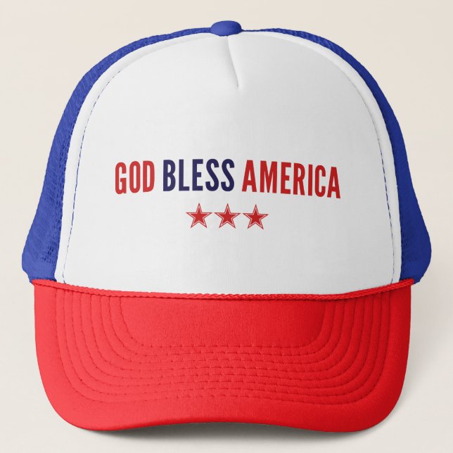 God Bless America Trucker Hat (Front)